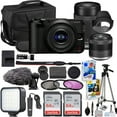 thumbnail image 1 of Canon EOS R50 V Mirrorless Camera with 14-30mm & 55-210mm Lens Bundle + Canon DM-E100 Microphone + 2X 64GB Memory Cards + Accessory Kit Including Shoulder Bag, LED Light, Software & More, 1 of 5