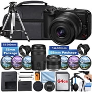 Canon EOS R50 V Mirrorless Camera with 14-30mm f/4-6.3 Lens + Canon RF 75-300mm f/4-5.6 Lens International Version