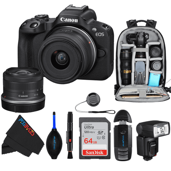 Pixibytes EOS R50 24.2 MP Mirrorless Cameras With Accessories, Black