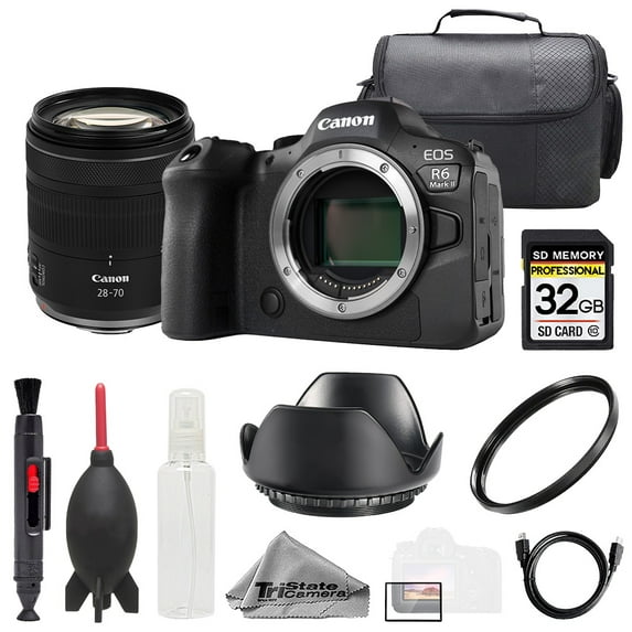 Canon EOS R6 II Camera + RF 28-70mm f/2.8 IS STM Lens +32GB + Bag+ UV Filter- Basic Kit (International Version)