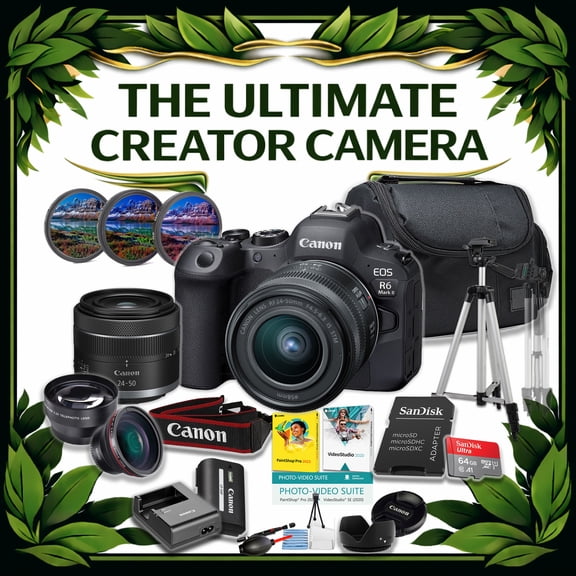 Canon EOS R6 Mark II 24.2 Megapixel Full Frame Sensor Mirrorless Camera Body Only - CMOS Sensor - Autofocus - 3" Touchscreen LCD - Electronic Viewfinder - Sensor-shift (IS) - Yes