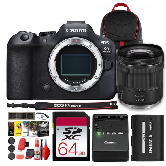 Canon EOS R6 Mark II 24.2MP Full Frame Mirrorless Camera | 4K60 10-bit Video, Dual Pixel CMOS AF II, DIGIC X | Cropping Guide Firmware (International Model)
