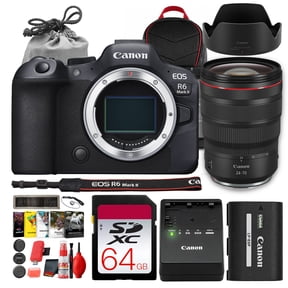 Canon EOS R6 Mark II 24.2MP Full Frame Mirrorless Camera | 4K60 10-bit Video, Dual Pixel CMOS AF II, DIGIC X | Cropping Guide Firmware (International Model)