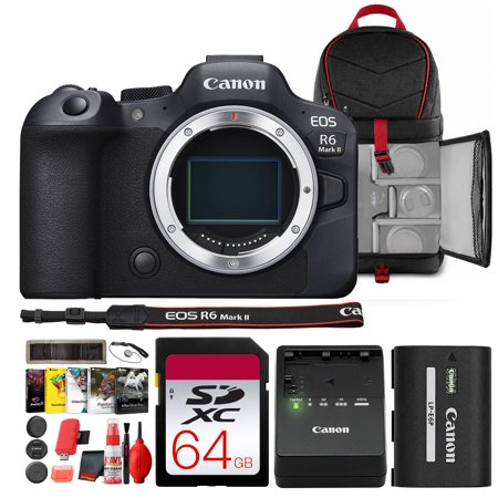 Canon EOS R6 Mark II 24.2MP Full Frame Mirrorless Camera | 4K60 10-bit Video, Dual Pixel CMOS AF II, DIGIC X | Cropping Guide Firmware (International Model)