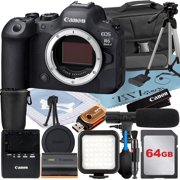 Canon EOS R6 II Mirrorless Camera (Body) with 64GB Memory Card + Case + LED Flash + ZeeTech Accessory Bundle (International Version)