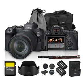 Canon EOS R6 Mark II Mirrorless Camera Kit with RF 24-105mm f/4 Lens | 24.2MP Full-Frame, Dual Pixel CMOS AF II, Vlogging & Professional Photography (5666C011) + LP-E6P Battery + 64GB Card + Bag