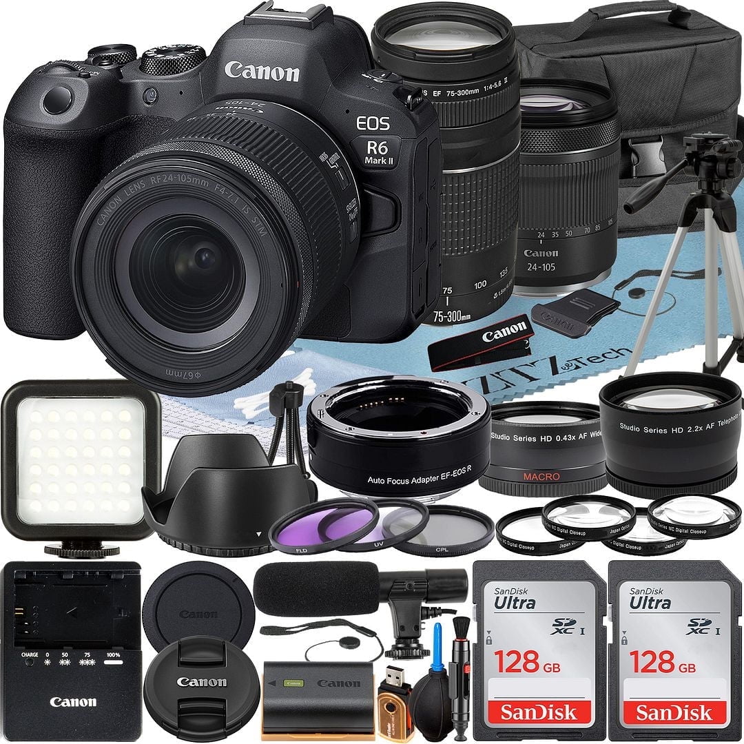 Canon EOS R6 Mark II Full Frame Mirrorless Camera Bundle Canon EOS R6 Mark II Full Frame Mirrorless Camera Bundle