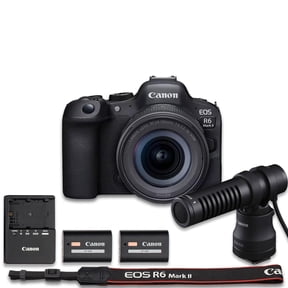 Canon EOS R6 Mark II Mirrorless Camera Video Creator Combo | Canon USA Model | with RF 24-105mm f/4-7.1 is STM Lens