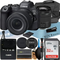 Canon EOS R6 Mark II Mirrorless Camera with RF 24-105mm Lens + SanDisk 32GB Memory Card + Case + LED Flash + ZeeTech Accessory Bundle