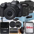 thumbnail image 1 of Canon EOS R6 Mark II Mirrorless Camera with RF 24-105mm Lens + SanDisk 64GB Memory Card + Case + ZeeTech Accessory Bundle (International Version), 1 of 8