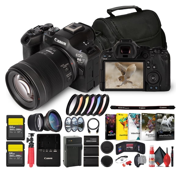 Canon EOS R6 Mark III Mirrorless Camera 32.5MP 7K RAW 4K 120p + RF 24-105mm Lens Bundle (International Model)