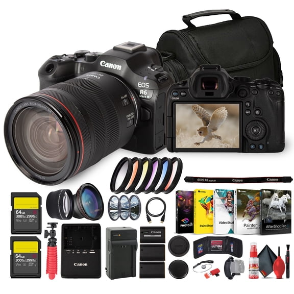 Canon EOS R6 Mark III Mirrorless Camera 32.5MP 7K RAW + RF 24-105mm f/4 Lens Bundle (International Model)