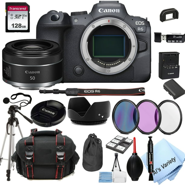 Canon - Canon EOS R6 ボディ＋RF50mm F1.8 STM Canon EOS R6 Mirrorless Digital Camera with RF 50mm f/1.8