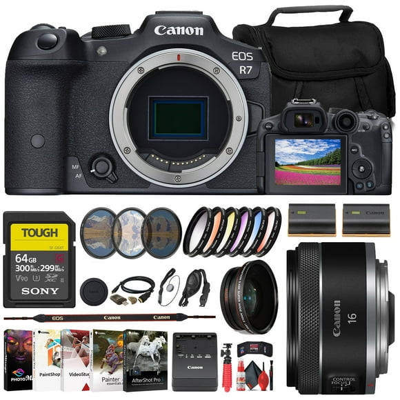 Canon EOS R7 1 Year Warranty Mirrorless Camera Covers, Black (International Version)