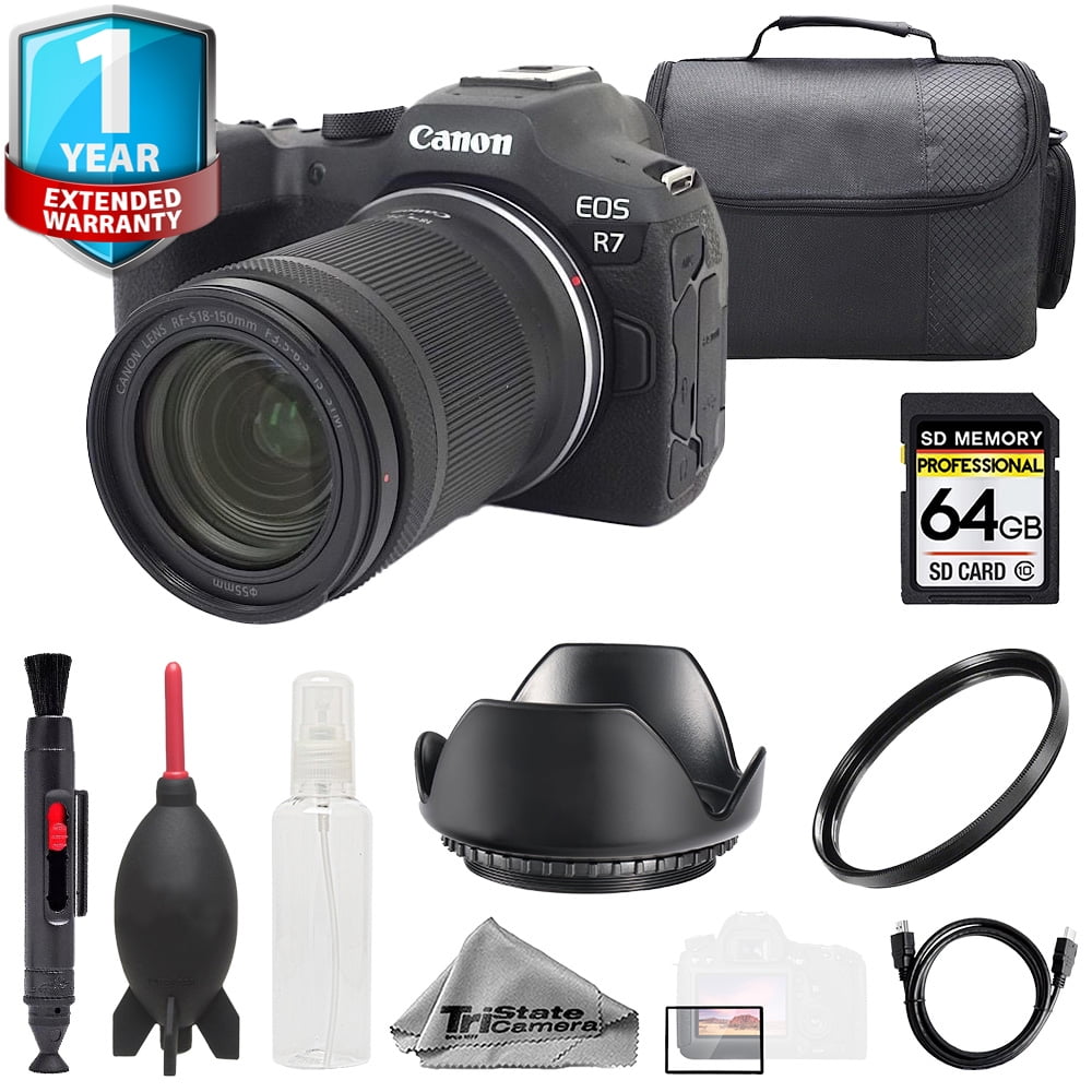 Canon EOS R7 Camera w/ RF-S 18-150mm Lens+1Yr Warranty + 64GB