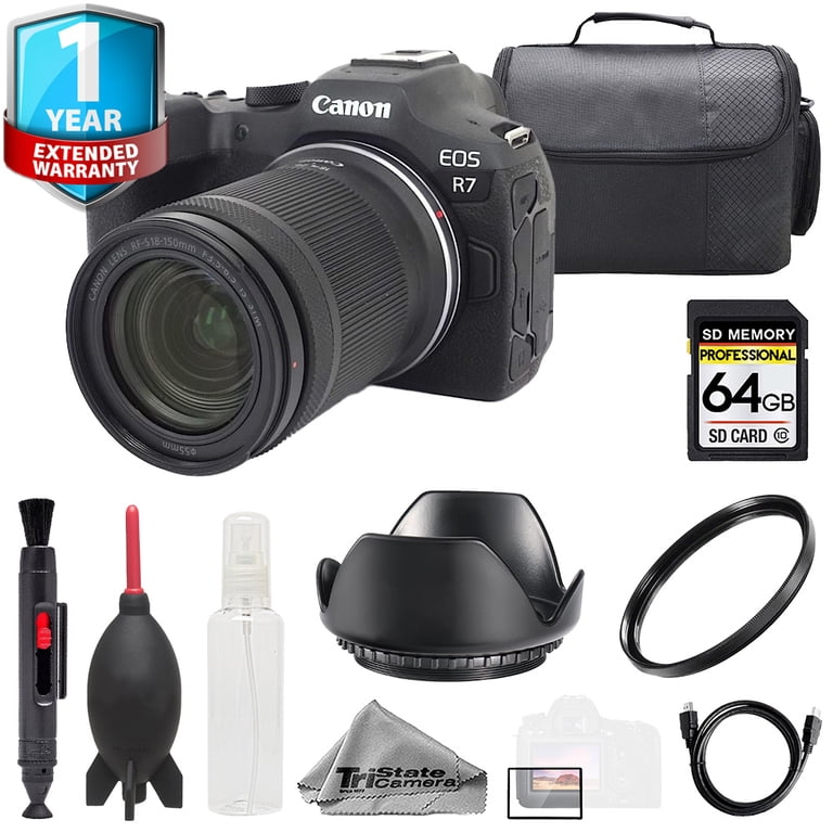 Canon EOS R7 Camera w/ RF-S 18-150mm Lens+1Yr Warranty + 64GB
