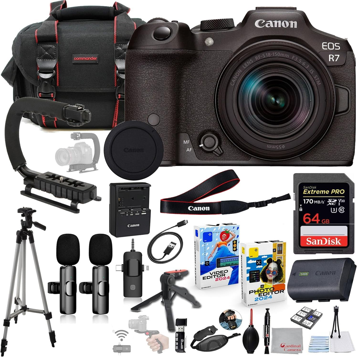 Canon EOS R7 Mirrorless Camera with 18-150mm Lens Bundle with with