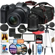 Canon EOS R7 Mirrorless Camera with 18-150mm Lens Bundled Kit + Accessory Package with LED Video Light, HD Filters, 64GB Extreme SD, Case, Editing Software Package International Version
