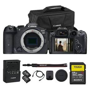 Canon EOS R7 Mirrorless Camera | Pro-Grade Speed & Precision in an APS-C Powerhouse (5137C002) + LP-E6P Battery + 64GB Memory Card + Canon Shoulder Bag