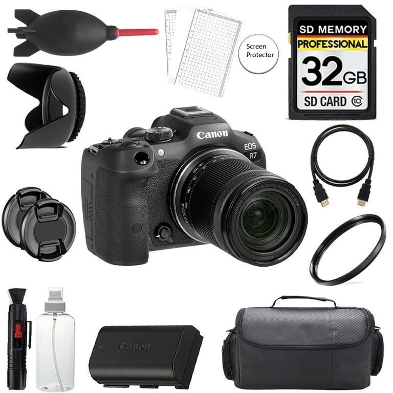 Canon EOS R7 Mirrorless Camera with 18-150mm Lens+ 32GB + Bag+ UV
