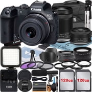 Canon EOS R7 Mirrorless Camera with RF-S 18-45mm + 18-150mm Lens + 2 Pack 128GB Memory Card + Case + ZeeTech Accessory International Version