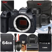 Canon EOS R7 Mirrorless Camera with RF-S 18-45mm + 55-210mm Lens + 64GB Memory Card + Case + SV Premium Accessory Bundle International Version