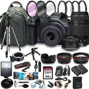 Canon EOS R7 with RF-S 18-45mm F4.5-6.3 STM Lens, 75-300mm F/4-5.6 III Lens, 64GB SD Card Bundle International Version