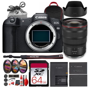 Canon EOS R8 Mirrorless Camera | 24.2MP Full-Frame CMOS, DIGIC X, Dual Pixel CMOS AF II, 4K60p 10-bit, 40fps, Cropping Guide Firmware (International Model)