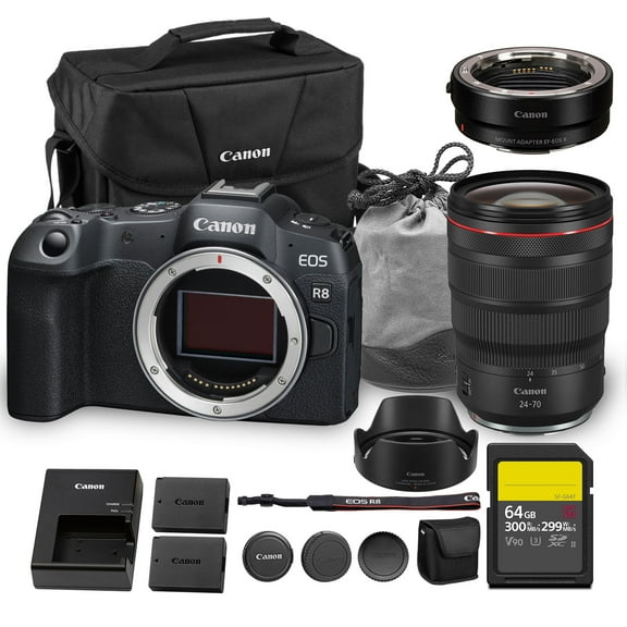 Canon EOS R8 Mirrorless Camera  24.2MP Full-Frame Sensor, 4K60p Video