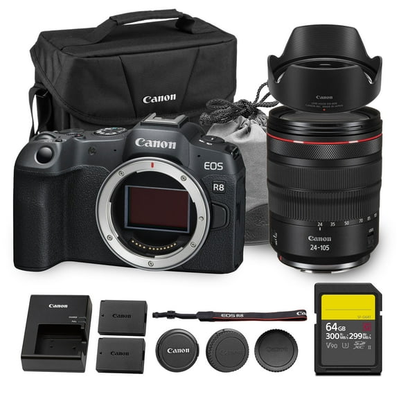 Canon EOS R8 Mirrorless Camera  24.2MP Full-Frame Sensor, 4K60p Video