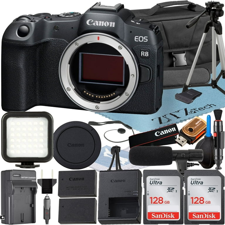 Canon EOS R8 Mirrorless Camera (Body) with 2 Pack SanDisk