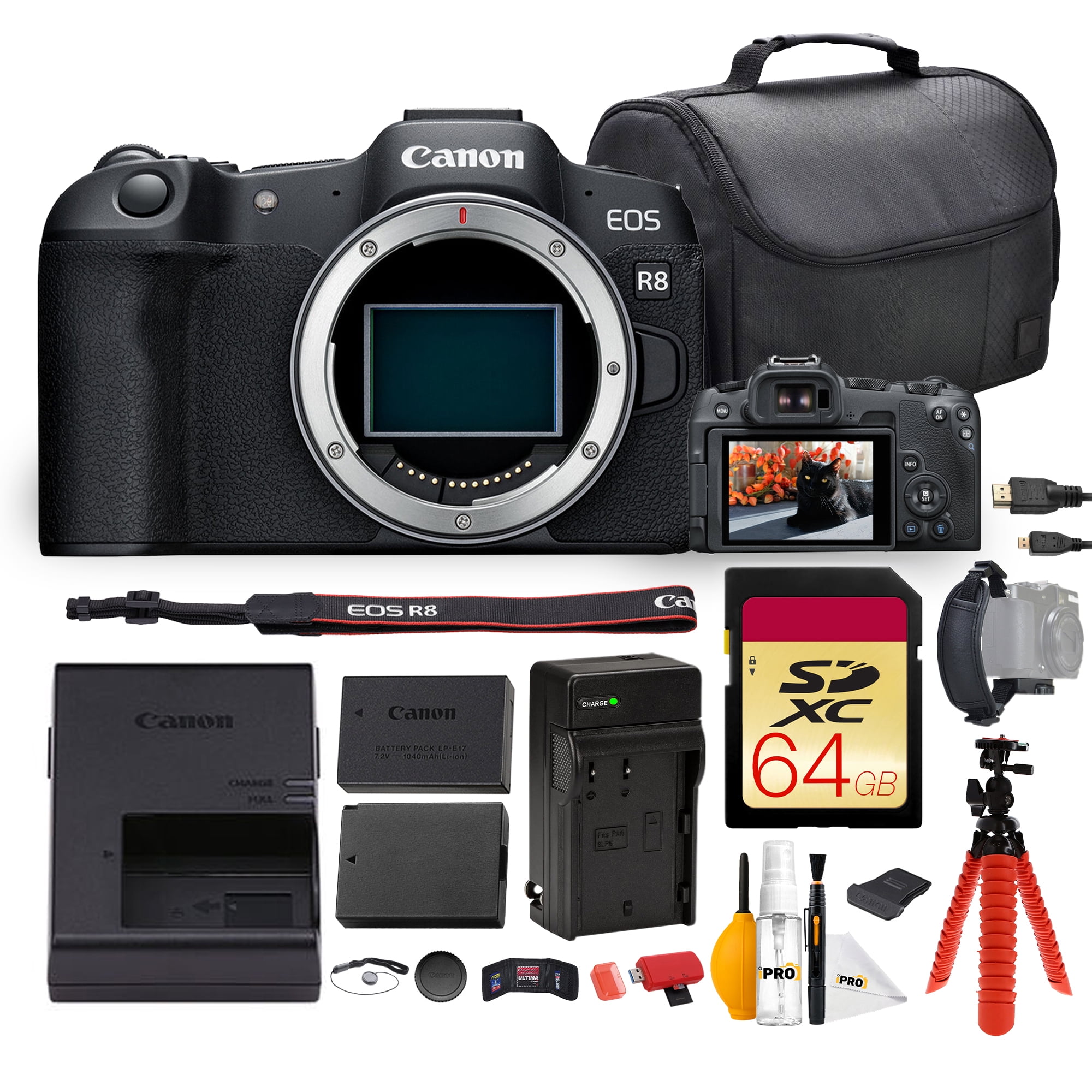 Canon EOS R8 Mirrorless Camera Bundle | 24.2MP Full-Frame Sensor, Dual ...