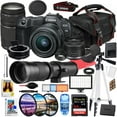 thumbnail image 1 of Canon EOS R8 Mirrorless Camera with RF 24-50mm & EF 75-300mm Lens Bundled Kit + Accessory Package with R Adapter, 420-800mm Zoom Telephoto, LED, 64GB Extreme, Case, & Software Package, 1 of 5