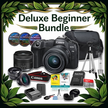 Canon EOS R8 Mirrorless Camera with RF 24-50mm f/4.5-6.3 IS STM Lens (International Version)