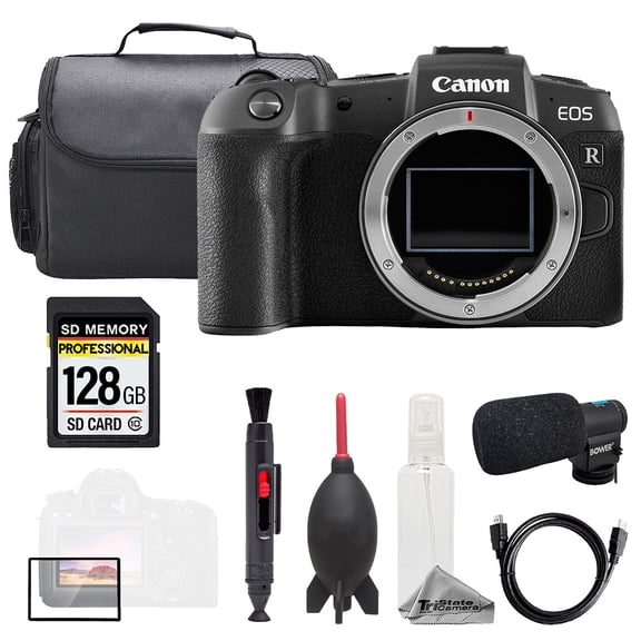 Canon EOS RP (Body) + Mic + 128GB + Bag+ Screen Protector- Basic Kit (International Version)