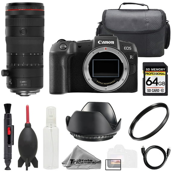 Canon EOS RP Camera + RF 24-105mm f/2.8 L IS USM Z Lens +64GB + Bag+ UV Filter- Basic Kit (International Version)