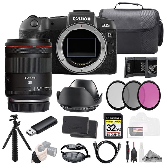 Canon EOS RP Camera + RF 35mm f/1.4 L VCM Lens +32GB + Ext Bat+ 3 PC Filter- Kit (International Version)