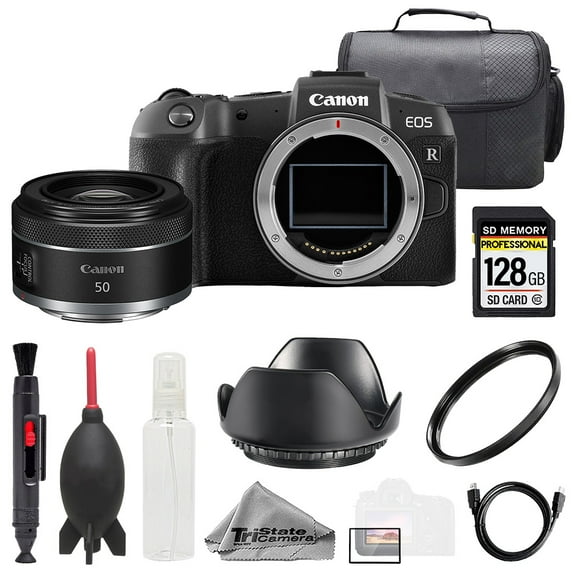 Canon EOS RP Camera + RF 50mm f/1.8 STM Lens +128GB+ Bag+ UV Filter- Basic Kit (International Version)