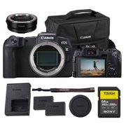 Canon EOS RP Mirrorless Camera Body Only   Full-Frame 26.2MP CMOS Sensor, Dual Pixel Autofocus, Vari-Angle Touchscreen, 4K Video, Wi-Fi 3380C002 + Canon Adapter EF-EOS R + 64GB Card + More