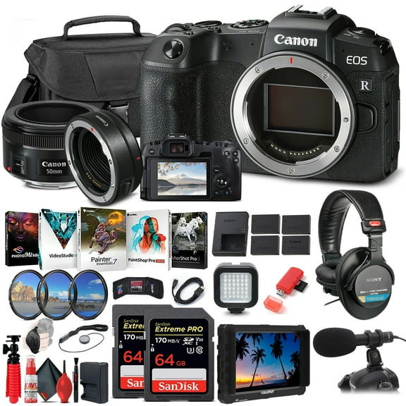 Canon EOS RP Mirrorless Digital Camera (3380C002) + 4K Monitor + More (International Version)
