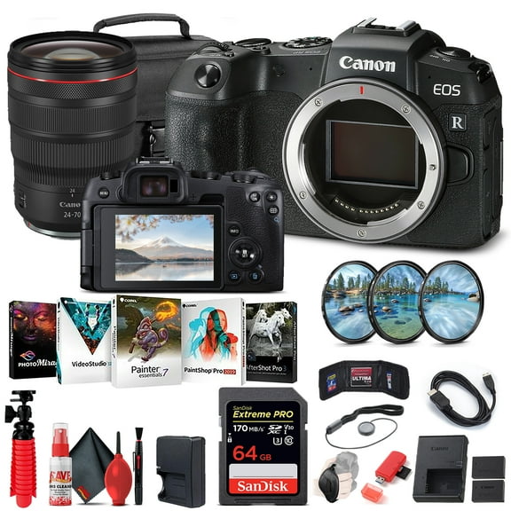 Canon EOS RP Mirrorless Digital Camera (3380C002) + Canon RF 24-70mm + More (International Version)