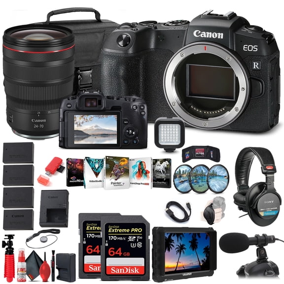 Canon EOS RP Mirrorless Digital Camera (3380C002) + Canon RF 24-70mm + More (International Version)