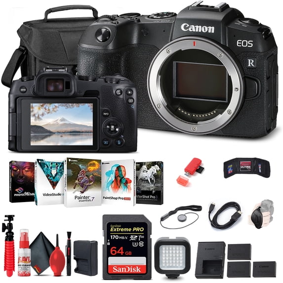 Canon EOS RP Mirrorless Digital Camera (Body Only) (3380C002) + 64GB Memory Card (International Version)