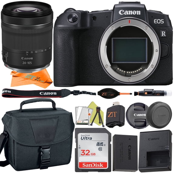 Canon EOS RP Mirrorless Digital Camera Full Frame with RF24 to 105mm STM Lens + 32GB Card + ZeeTech Accessory Bundle (International Version)