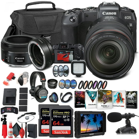 Canon EOS RP Mirrorless Digital Camera with 24-105mm Lens (3380C012) + More (International Version)