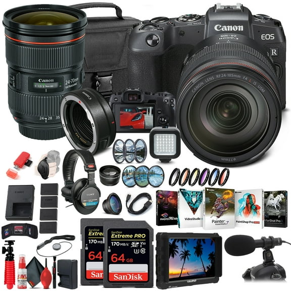 Canon EOS RP Mirrorless Digital Camera with 24-105mm Lens (3380C012) + More (International Version)