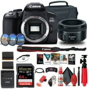 Canon EOS Rebel 850D / T8i DSLR Camera Body Only + Canon EF 50mm Lens + 64GB International Version