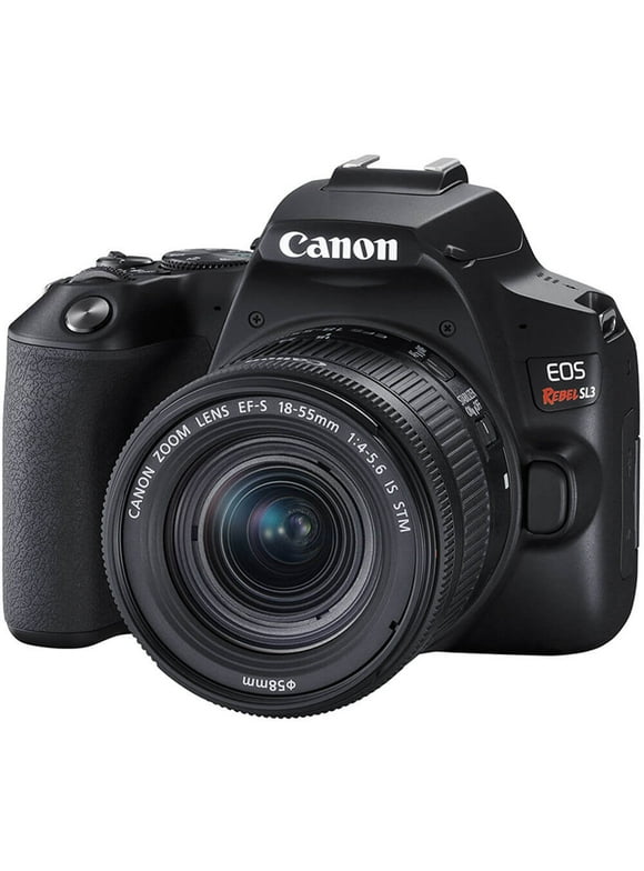 Canon EOS Rebel SL3 DSLR 24.1MP 4K Video Camera + EF-S 18-55mm IS STM Lens (Black)