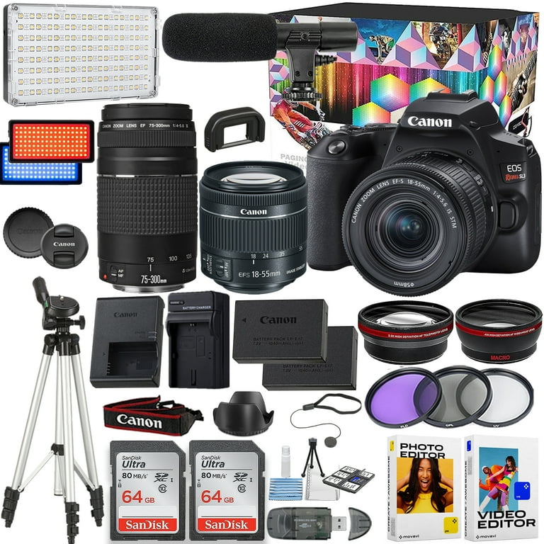 Canon EOS Rebel SL3 DSLR Camera With Video Creator Kit Canon EF