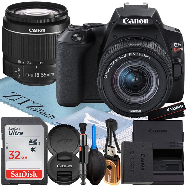 Canon EOS Rebel SL3 DSLR Camera with 1855mm Zoom Lens + SanDisk 32GB
